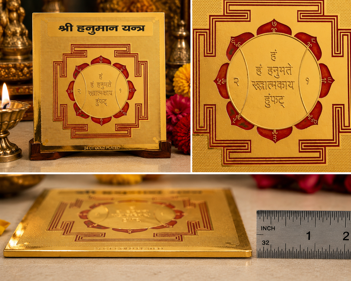 Shree Hanuman Yantra | Gold Plated Protection, Strength & Positive Energy
