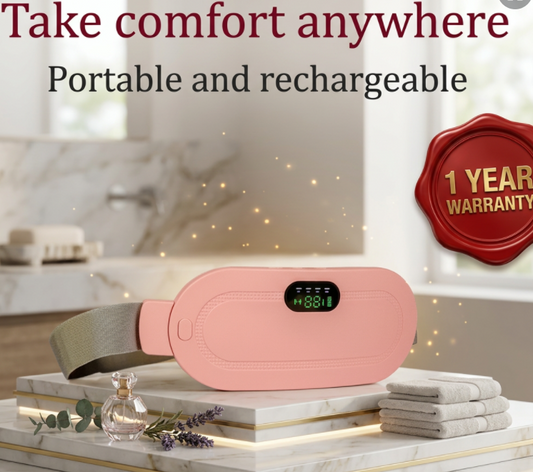 Period Cramp Relief Heater | Portable Massager | Fast Pain Relief | Rechargeable