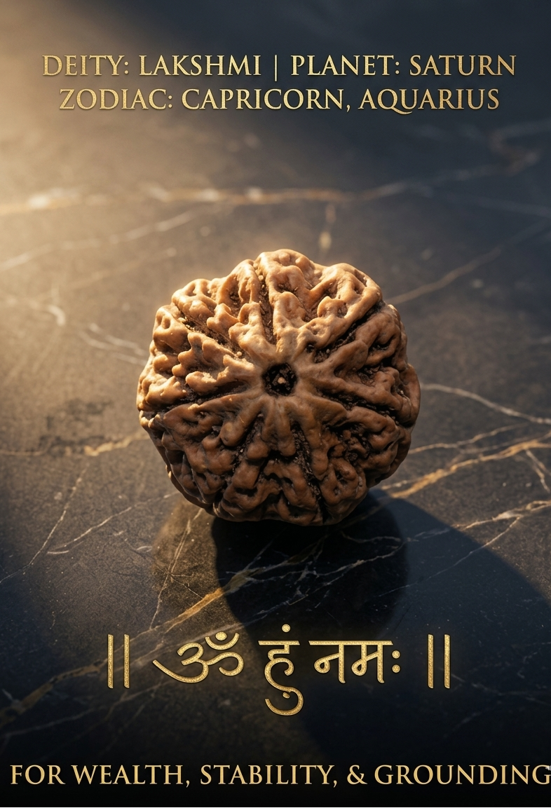 7 Mukhi Rudraksha - Original Certified | Saat Mukhi Bead