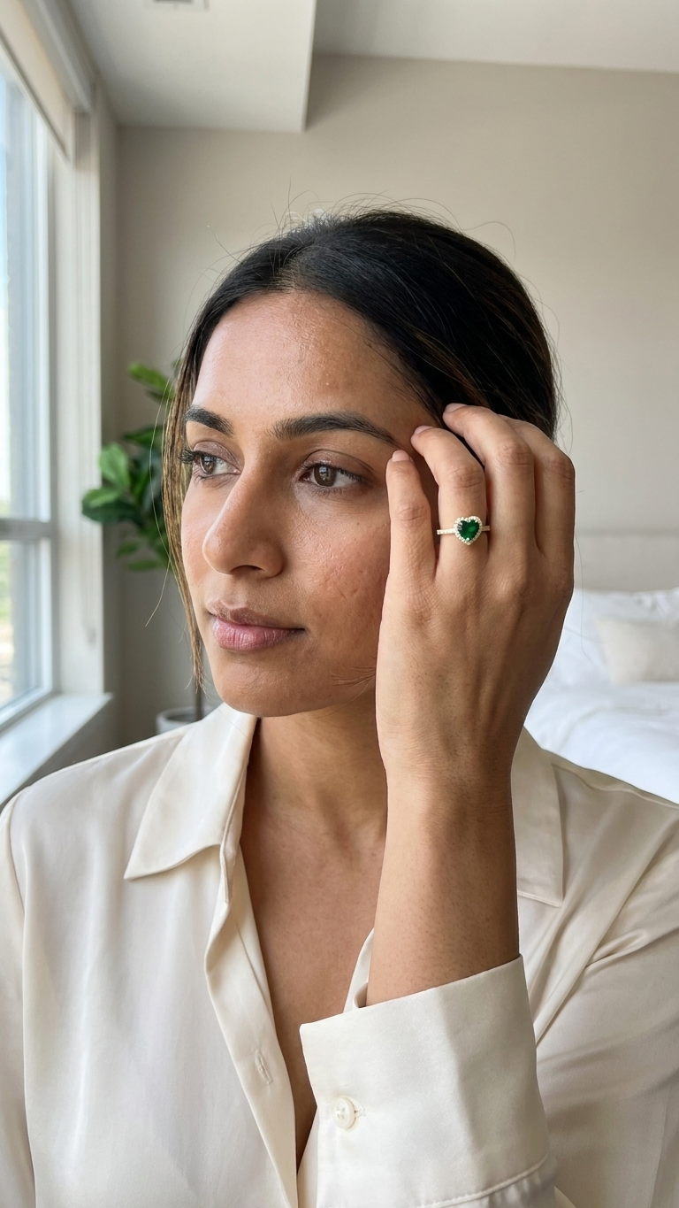 Emerald Heart Ring | Love & Healing Stone | Dainty & Elegant | Gift for Her