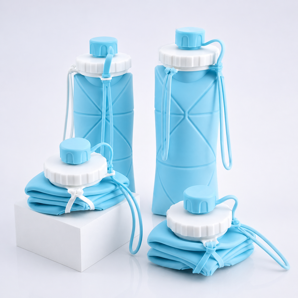 Foldable Silicone Water Bottle | Collapsible Travel Bottle | BPA Free & Leak Proof