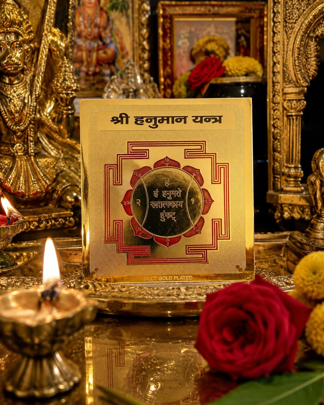 Shree Hanuman Yantra | Gold Plated Protection, Strength & Positive Energy