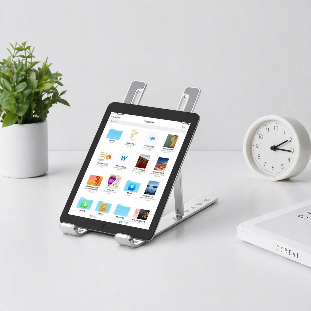 Adjustable Laptop Stand | Ergonomic Aluminum Riser | Portable & Foldable Design