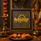7 Horses Raw Pyrite Crystal Frame Vastu Home Office Décor Wealth Career Success