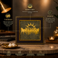 7 Horses Raw Pyrite Crystal Frame Vastu Home Office Décor Wealth Career Success