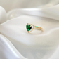 Emerald Heart Ring | Love & Healing Stone | Dainty & Elegant | Gift for Her