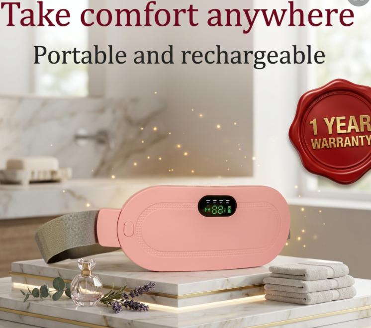 Period Cramp Relief Heater | Portable Massager | Fast Pain Relief | Rechargeable