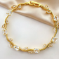 Tulip Bracelet for Women & Girls | Pink Stone Flower Bracelet Silver-Golden Plated Chain | Fashion Jewelry