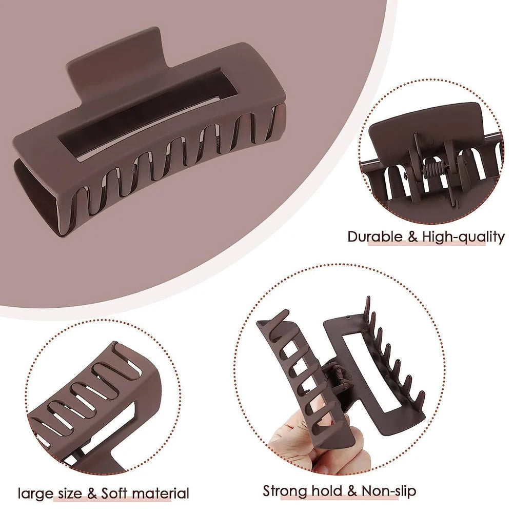 Flexible Silicon Hair Claw Clip | Strong Hold | No Breakage | All Hair Types