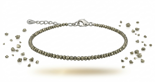 Raw Pyrite Anklet | Money Magnet Payal | Wealth & Protection | Certified Crystal