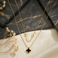 Layered Clover Gold Necklace | Lucky Charm Jewelry | Anti-Tarnish | Minimalist Boho | Perfect Gift for Women & Girls