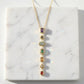 Chunky Spectrum CZ Pendant Necklace | 7 Stone Rainbow Pendant | Anti-Tarnish Gold Plated