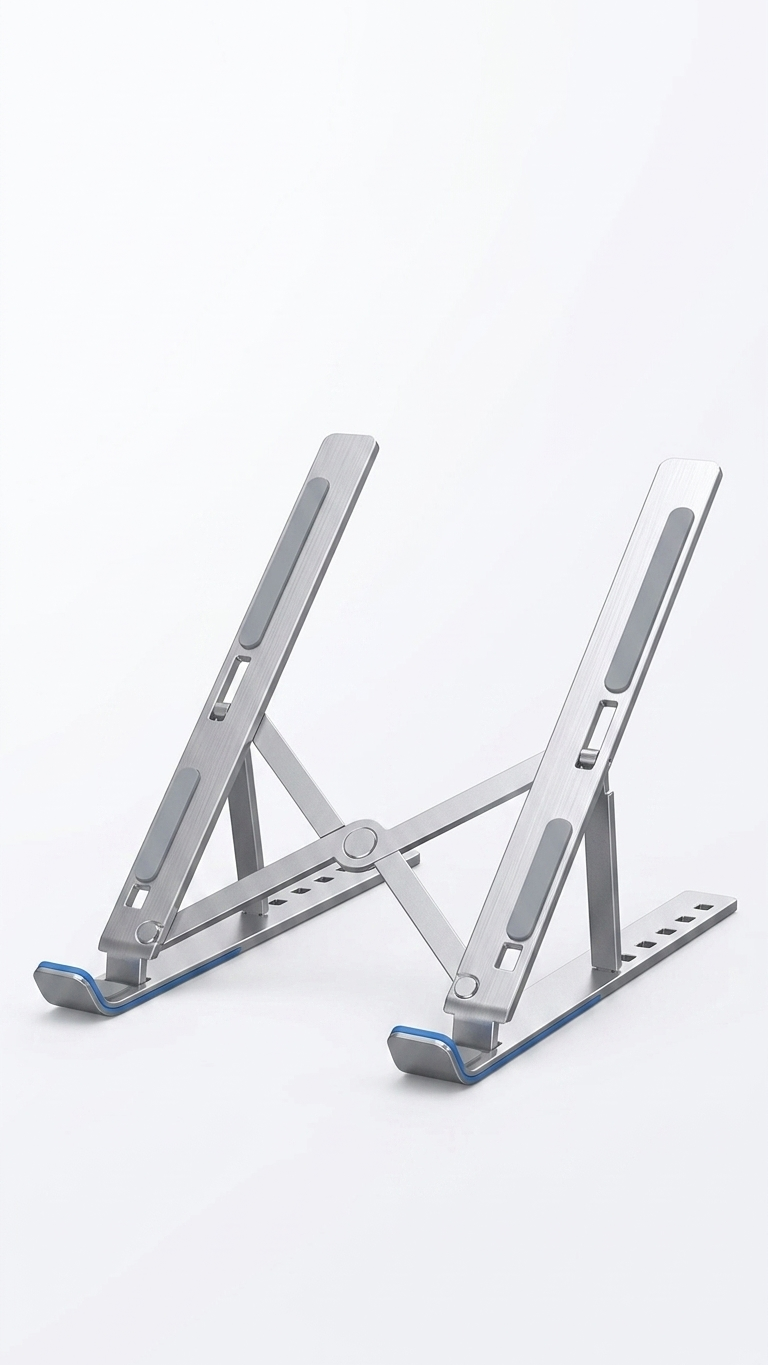 Adjustable Laptop Stand | Ergonomic Aluminum Riser | Portable & Foldable Design